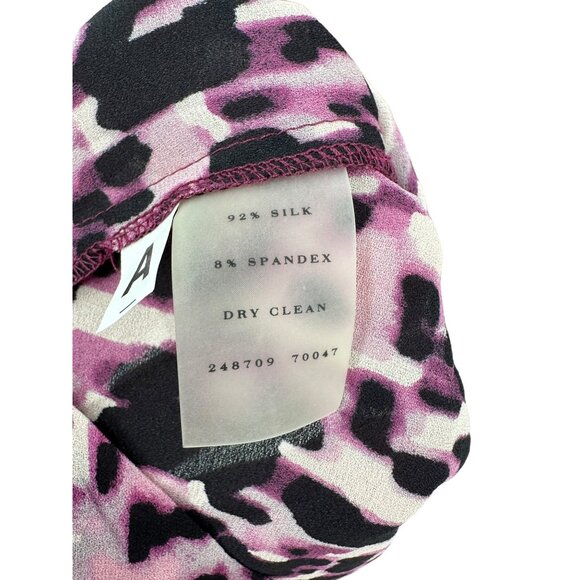 Ann Taylor Top  NWT‎ Ruched Sides Sleeveless Size 6 Silk Blend Abstract - Picture 8 of 9